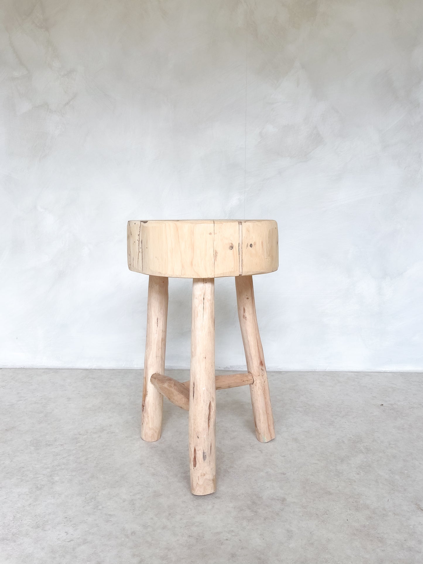 Rustic wood side table